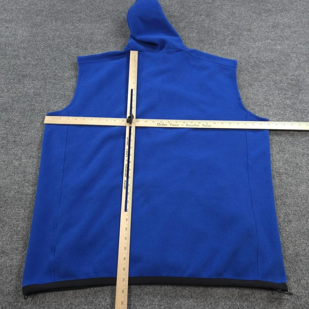 Polo Ralph Lauren Vest Mens 2XLT Blue Hooded Fleece Lined Windbreaker Outdoor